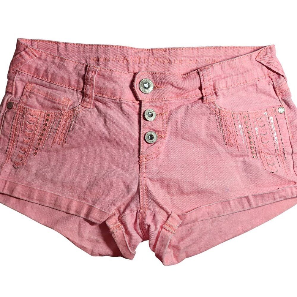 Vanity Pink Button-Up Shorts